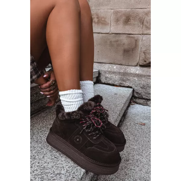  Dámske snehule BIG STAR SHOES UU274312 CHOCOLATE 