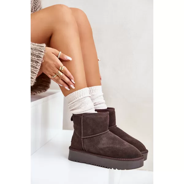  Dámske snehule BOTO NN605 BROWN 