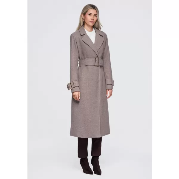  Dámsky kabát OMBRE OW-CT-E0006 COFFEE-COLOURED 