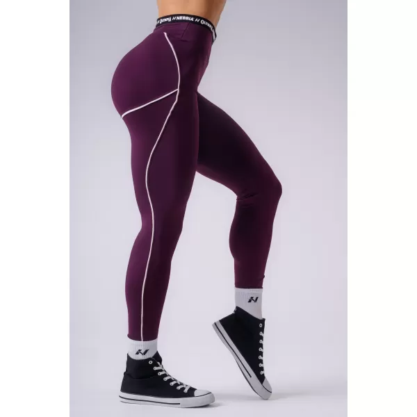  Dámske legíny NEBBIA OLYMPIA HIGH-WAIST 935 BORDO 