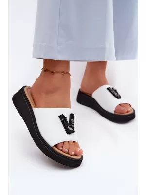 Dámske šľapky VINCEZA 66950 WHITE