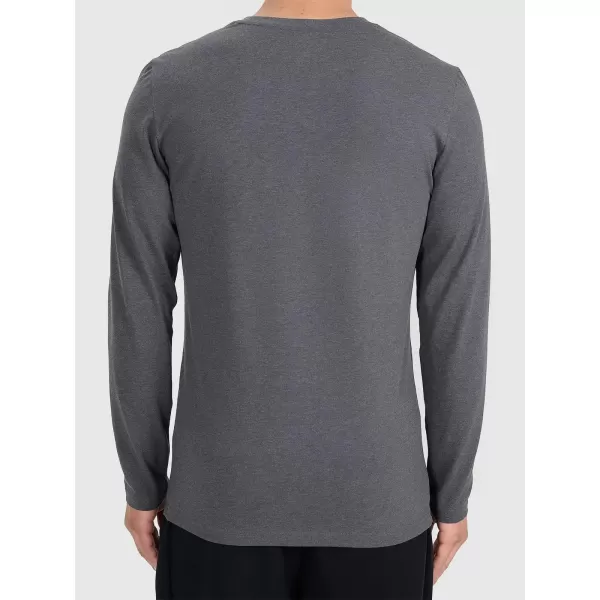  Pánske tričko s dlhým rukávom 4F WMM00TLONM611 DARK GREY MELANGE 