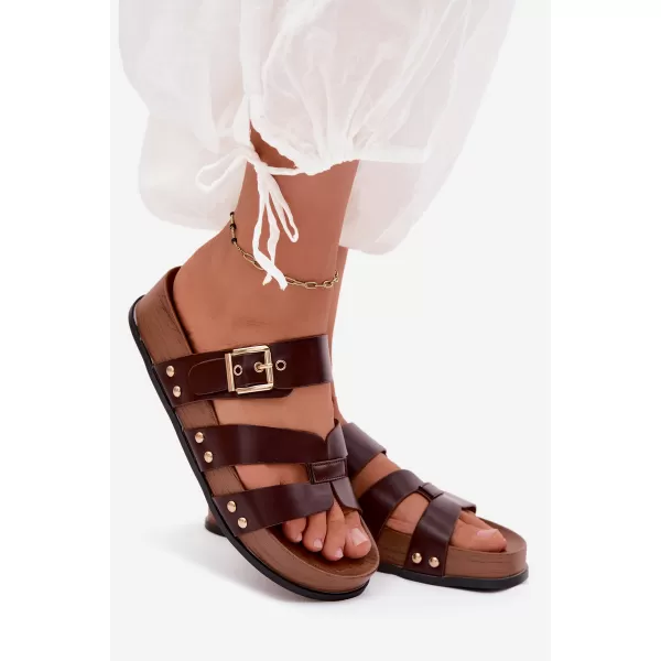  Dámske šľapky BOTO 22-382 BROWN 