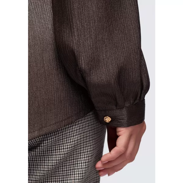  Dámska košeľa OMBRE OW-SH-E0071 BROWN 