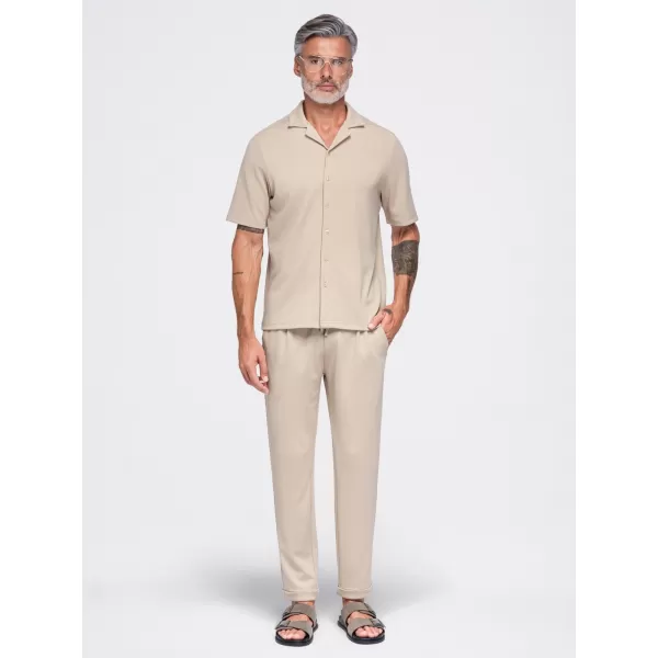  Pánske kraťasy OMBRE OM-PACP-0306 BEIGE 