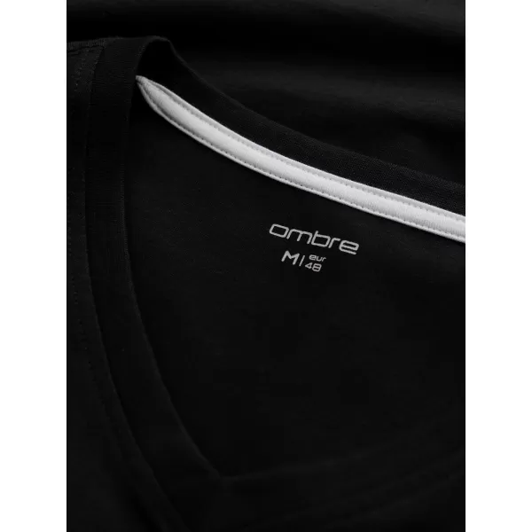 Pánske tričko OMBRE L172 BLACK 