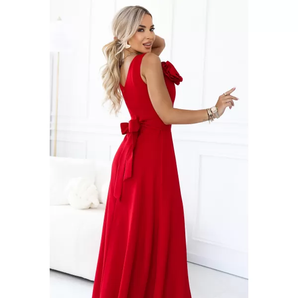  Dámske šaty NUMOCO 669-4 ČERVENÁ 