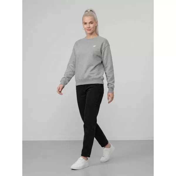  Dámska mikina 4F WMM00TSWSF2534 COLD LIGHT GREY MELANGE 