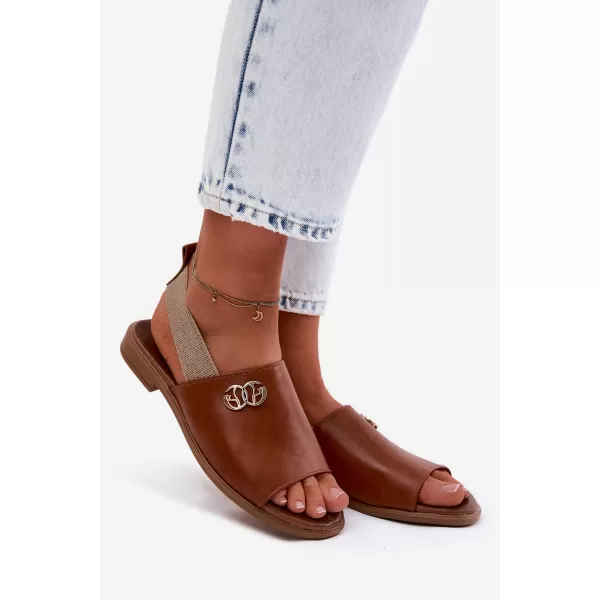  Dámske sandále ZAZOO 40473 BROWN 