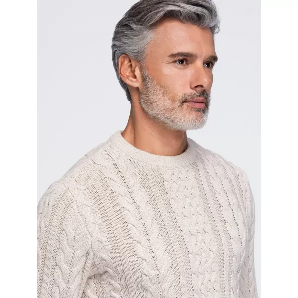  Pánsky sveter OMBRE OM-SWSW-0191 ECRU 