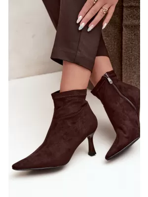 Dámske členkové topánky BOTO 7107 BROWN