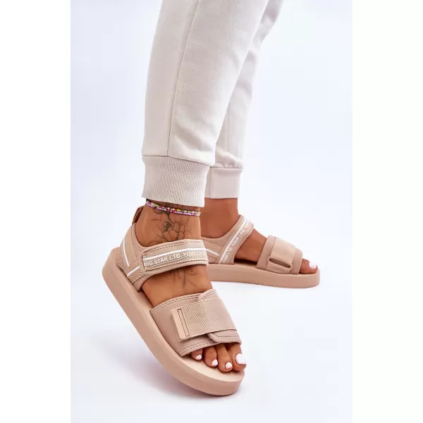  Dámske sandále BIG STAR SHOES LL274787 BEIGE 