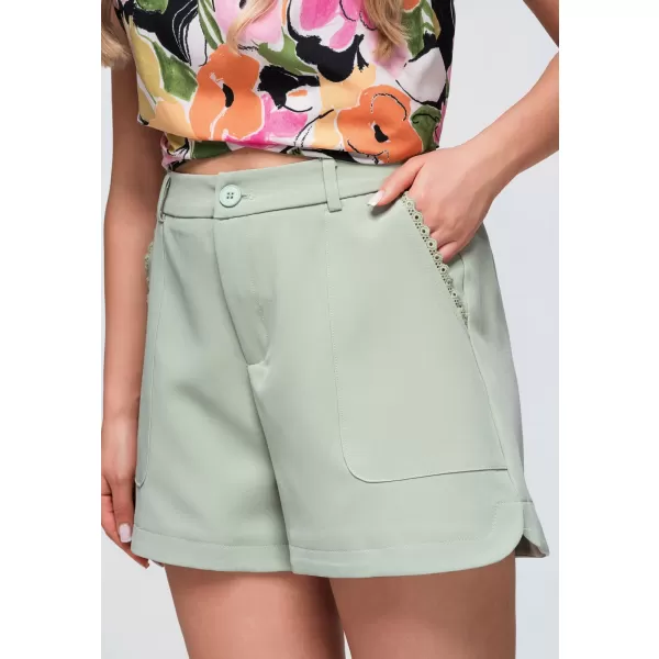  Dámske kraťasy OMBRE OW-ST-E0009 LIGHT GREEN 