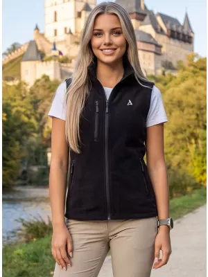 Dámska fleece vesta ALTISPORT ALW002525 ČIERNA