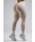 Kompresné push-up legíny s leopardím vzorom NEBBIA PRIMAL 849 CREAM LEOPARD