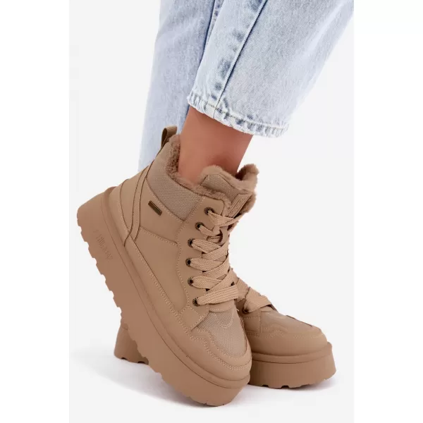  Dámske snehule BIG STAR SHOES UU274166 BEIGE 