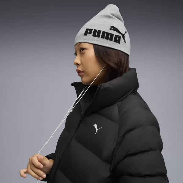  Čiapka PUMA ESS MID CROWN CUFFLESS BEANIE 026411-02 LIGHT GRAY HEATHER/ LIGHT GRAY HEATHER/PUMA BLACK 