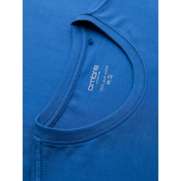  Pánske tričko OMBRE OM-LSBL-0142 BLUE 