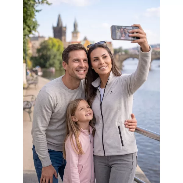  Dámska fleece mikina ALTISPORT ALW002852 STRIEBORNÝ MELÍR 