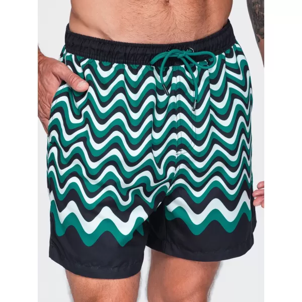  Pánske kraťasy OMBRE OM-SRSS-0221 GREEN AND BLACK 