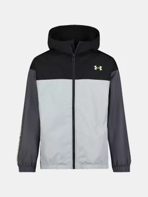 Chlapčenská bunda UNDER ARMOUR UA MANATAUG WINDBREAKER UJFIM67F-021 ŠEDÁ