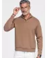 Pánska mikina OMBRE OM-SSNZ-0262 BROWN