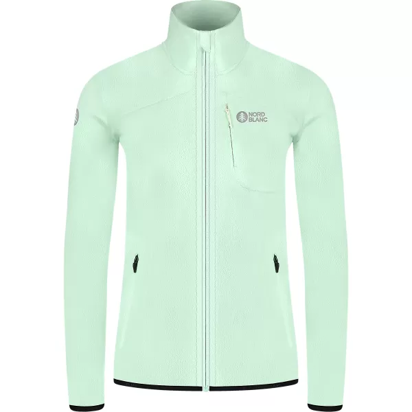  Dámska ľahká fleecová mikina NORDBLANC MAPLE NBSFL8374 MÄTOVO ZELENÁ 