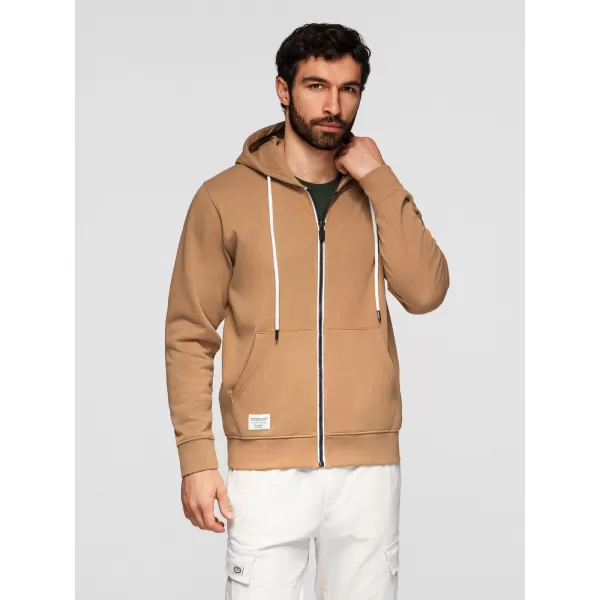  Pánska mikina OMBRE OM-SSBZ-0272 BROWN 