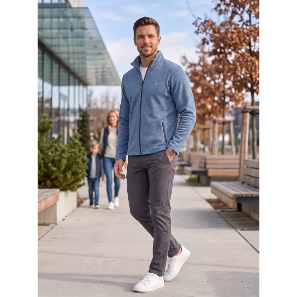  Pánska fleece mikina ALTISPORT ALM002852 TMAVÝ DENIM MELÍR 