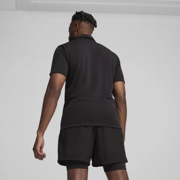  Pánske tričko s golierom PUMA TEAMGOAL POLO 658771-03 PUMA BLACK/WHITE/DARK GRAY 