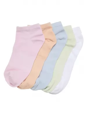 Ponožky URBAN CLASSICS TB1470-22224 BLUSHED ROSE/SOFT APRICOT/FREEZE BLUE/LIGHT MINT/WHITE