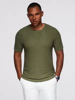 Pánske tričko OMBRE OM-TSCT-0303 OLIVE
