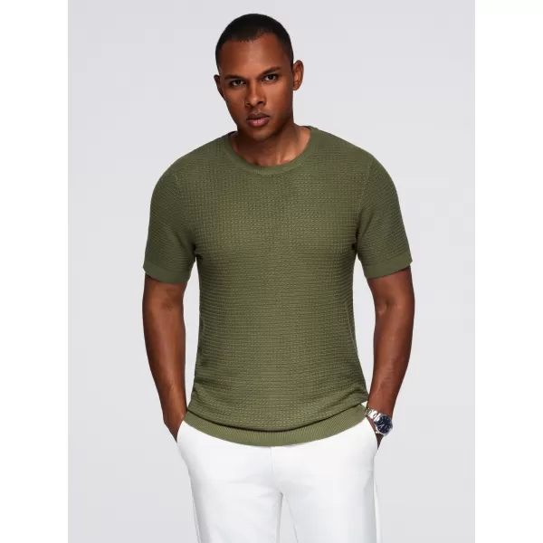  Pánske tričko OMBRE OM-TSCT-0303 OLIVE 