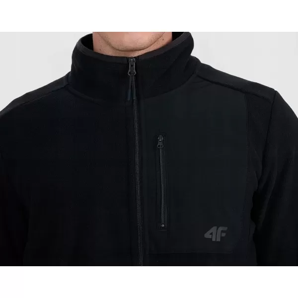  Pánska fleece mikina 4F WAW25TFLEM417 DEEP BLACK 