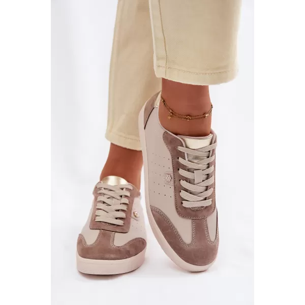  Dámske tenisky S.BARSKI LR61-7091 BEIGE 