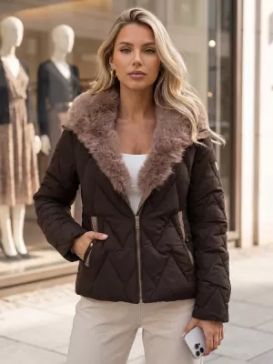 Dámska bunda DSTREET TY6084 HNEDÁ