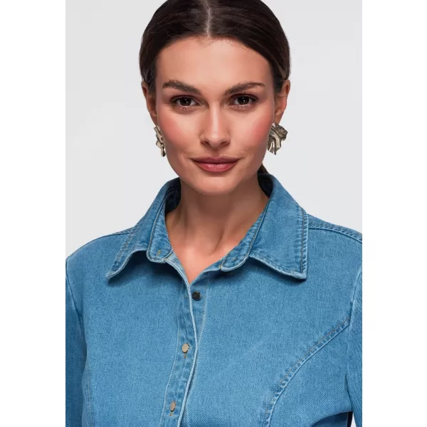  Dámska košeľa OMBRE OW-SH-E0070 BLUE 
