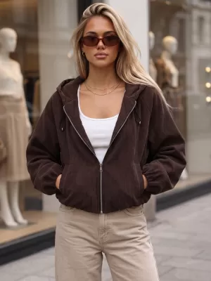 Dámska bunda DSTREET TY6061 HNEDÁ