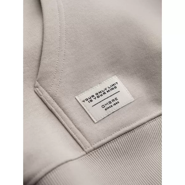  Pánska mikina OMBRE OM-SSBN-0270 LIGHT BEIGE 