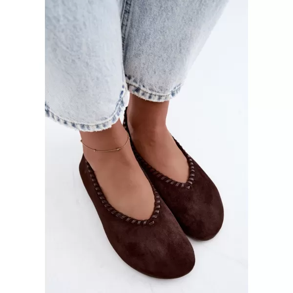  Dámske baleríny BOTO 9897 BROWN 