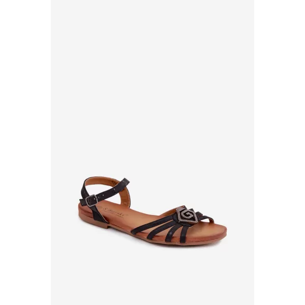  Dámske sandále S.BARSKI KV61-6056 BLACK 