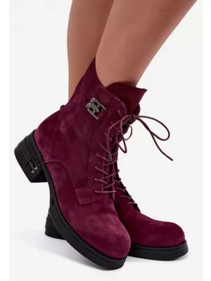 Dámske členkové topánky VINCEZA 67044 BURGUNDY