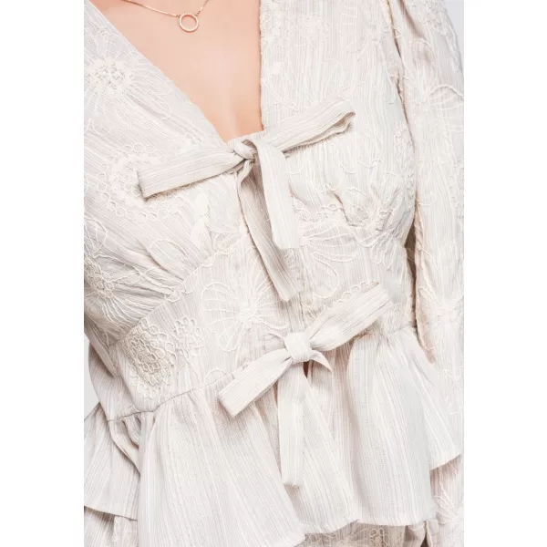  Dámska blúza OMBRE OW-TS-E0060 BEIGE 