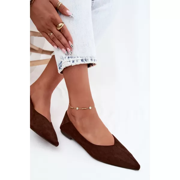  Dámske baleríny BOTO JH597 BROWN 