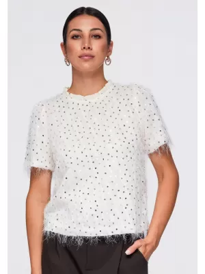 Dámska blúzka OMBRE OW-TS-E0089 BEIGE