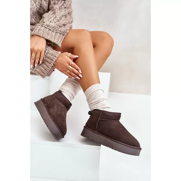  Dámske snehule BOTO NN604 BROWN 