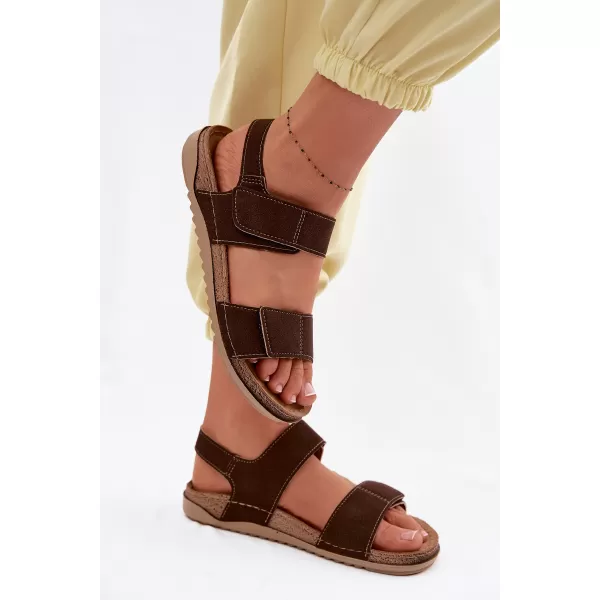  Dámske sandále INBLU AA000070 BROWN 