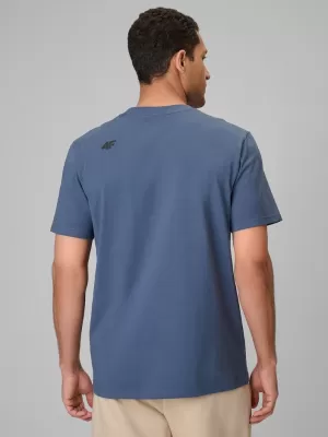 Pánske tričko 4F WAW25TTSHM2401 DENIM