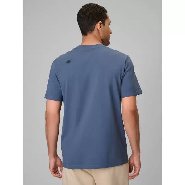  Pánske tričko 4F WAW25TTSHM2401 DENIM 