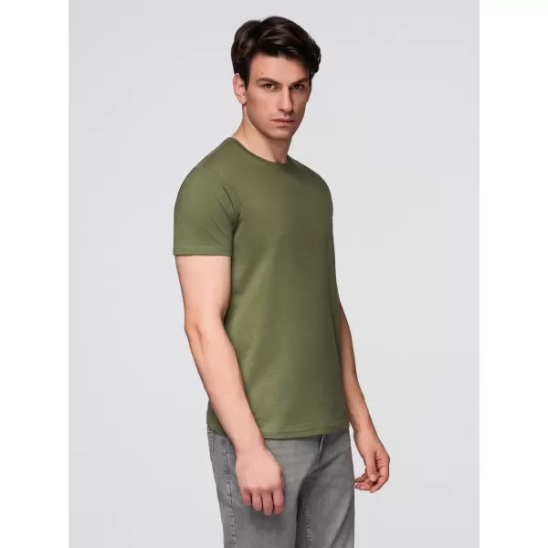  Pánske tričko OMBRE OM-TSBS-0268 BLACK/GREEN/KHAKI 
